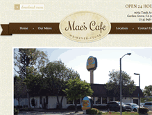 Tablet Screenshot of maes-cafe.com